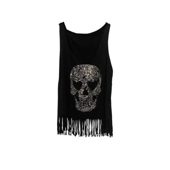 Tops - Skull and Fringe Tank Top